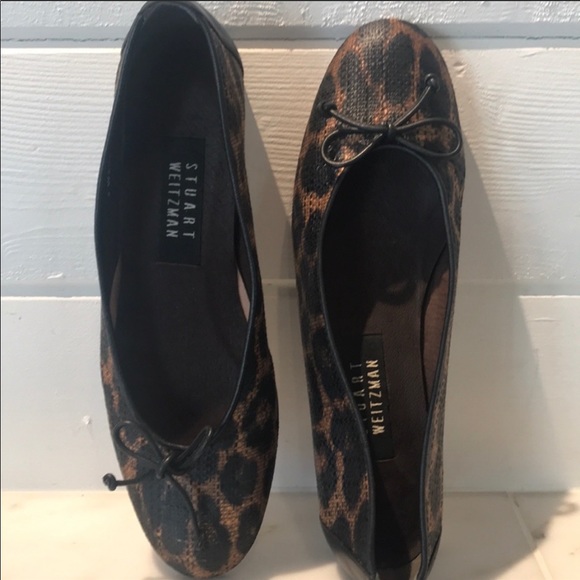 Stuart Weitzman Shoes - Stuart Weitzman Leopard Ballet Flats EUC!
